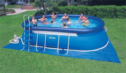 Intex Oval Swimming Pool Ellipse UK Frame Pools Cover Above Ground