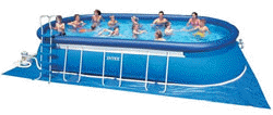 Intex Oval Swimming Pool Ellipse UK Frame Pools Cover Above Ground
