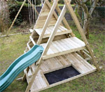 Climbing Frame Wooden Helmsley Play Action Tramps UK