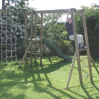 wooden swing